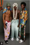  ??  ?? À gauche, la collection du Nigérian Kenneth Ize, le créateur fétiche de Naomi Campbell, qui a remporté l’édition 2021 de l’Arise Fashion Week.