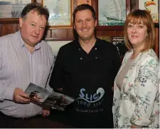  ??  ?? Chef Philip Scalon with Lorna Small and John Feeney owners