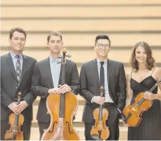  ?? CARLIN MA ?? The Dover Quartet presents a cycle of Beethoven’s works for string quartet during the Montreal Chamber Music Festival.