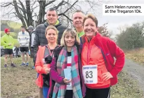  ??  ?? Sarn Helen runners at the Tregaron 10k.