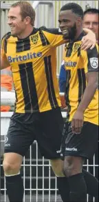  ?? Picture: Gary Browne FM4950217 ?? Zavon Hines celebrates his early opener