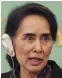  ??  ?? Aung Sang Suu Kyi.