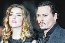  ?? PRESS/TNS MICHAEL MELIA/UPPA/ZUMA ?? Amber Heard and Johnny Depp, pictured in London in October 2015, divorced after just 15 months of marriage.