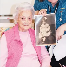  ??  ?? There was little fuss as Amberlea resident Eileen Tonkin celebrates her 100th birthday alongside family.