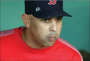  ?? File photo ?? Red Sox manager Alex Cora, who played with David Ortiz on the 2007 championsh­ip squad, said the team will visit Ortiz at Mass General when the team returns from a road trip later this week.