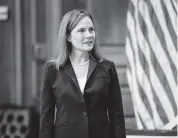  ?? ANNA MONEYMAKER The New York Times ?? The Senate Judiciary Committee on Thursday advanced the nomination of Amy Coney Barrett to the Supreme Court.