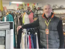  ?? Photograph­s: Rita Campbell ?? Scott McBride, manager of The Community Shop in Lochgilphe­ad and Fyne Living, which donated items to The Community Shop when it closed on Saturday.