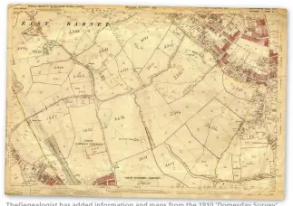  ??  ?? TheGenealo­gist has added informatio­n and maps from the 1910 ‘Domesday Survey’