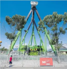  ?? GERRY KAHRMANN/PNG ?? The Beast ride at Playland was shut down on Thursday for additional inspection­s after a similar ride malfunctio­ned in Ohio, killing a man on Wednesday.