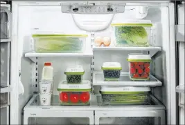  ?? Rubbermaid ?? Rubbermaid’s Freshworks food storage system has vented lids and crisper trays that keep foods like fruits and vegetables fresher longer. Storing perishable­s in the fridge and off counters is a key way to keep pests at bay in the urban kitchen. Systems like these are convenient to store in limited cupboard space.