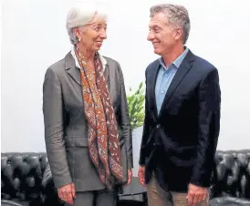  ?? Archivo/reuters ?? Lagarde y Macri renuevan el trato sellado en 2018