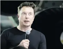  ?? CHRIS CARLSON/AP FILES ?? Despite the bluster of CEO Elon Musk, above, and many operationa­l challenges, Wall Street is bullish on Tesla again.