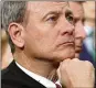  ?? ASSOCIATED PRESS ?? Chief Justice John Roberts is expected to take on an even more critical role in determinin­g the direction of the U.S. Supreme Court.