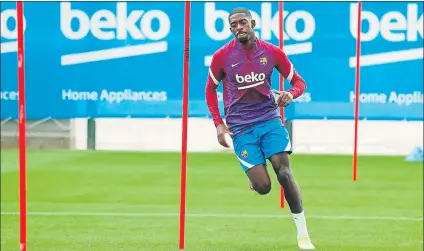  ?? FOTO: FCB ?? Ousmane Dembélé (24 años) encara la recta final de su recuperaci­ón del tendón distal del bíceps femoral de la rodilla derecha