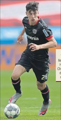  ??  ?? Kai Havertz, jugador del Bayer Leverkusen.
