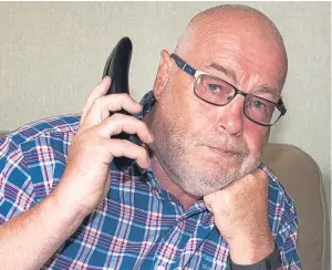  ??  ?? Councillor David Fairweathe­r has expressed outrage at the nuisance call plague in Angus.