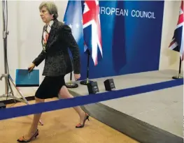  ??  ?? Theresa May, na última cimeira da UE, na semana passada