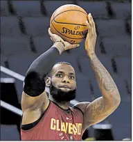  ?? AP file photo ?? LeBron James has agreed to a four-year, $154 million deal with the Los Angeles Lakers, leaving the Cleveland Cavaliers for the second time.