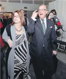  ?? BRYAN SCHLOSSER FILES ?? Brad Wall, seen in his home riding of Swift Current on election day in 2016, led the Saskatchew­an Party to three victories.