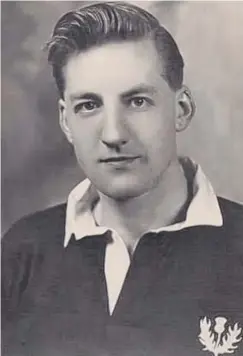  ??  ?? 2 Scotland internatio­nal Grant Weathersto­ne pictured in 1952, the year he made his debut against England