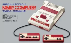  ?? ?? Nintendo's Famicom, released in Japan in July 1983 Photograph: nintendo.co.jp