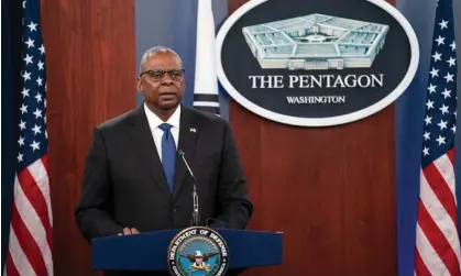  ?? ?? Lloyd Austin speaks at the Pentagon on 3 November. Photograph: Sarah Silbiger/Getty Images