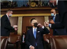  ?? MELINA MARA — THE ASSOCIATED PRESS ?? President Joe Biden arrives to speak to a joint session of Congress, Wednesday, April 28, in the House Chamber at the U.S. Capitol in Washington.