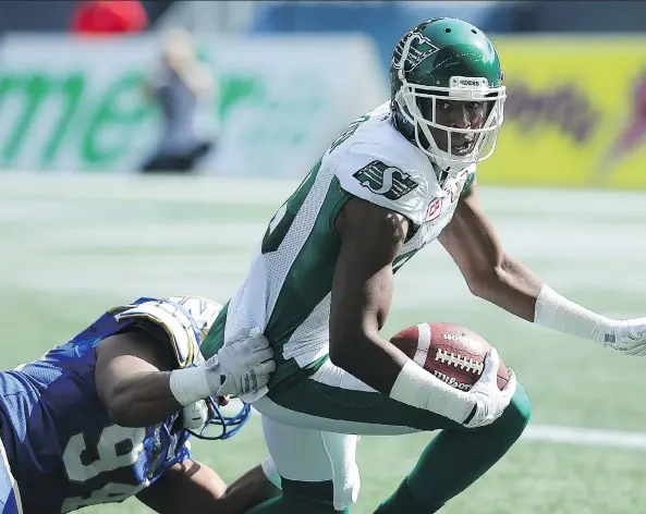  ?? KEVIN KING ?? Duron Carter and the Saskatchew­an Roughrider­s have a chance to make CFL history by becoming the first crossover team to play for the Grey Cup.