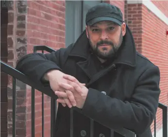  ?? AP FILE PHOTO ?? In this Jan. 9, 2017, photo, Christian Picciolini, founder of the Free Radicals Project, a program dedicated to helping people leave white power groups including neo-Nazi organizati­ons and the Ku Klux Klan, poses for a photo outside his Chicago home.