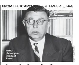  ??  ?? French philosophe­r Jean Paul Sartre