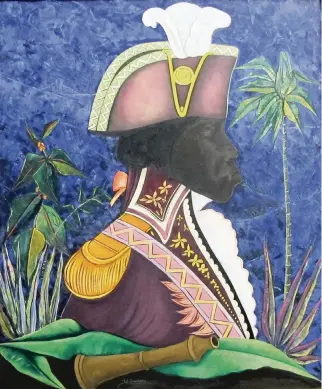  ?? Photo courtesy of the Betty and Isaac Rudman Trust Collection ?? Jacques-Enguerrand Gourgue’s untitled portrait of Toussaint Louverture, oil on board.
