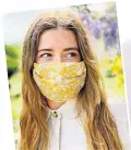  ??  ?? This Plumo mask is made from four layers of organic linen, a fabric with natural antibacter­ial properties. It can be washed at up to 90 degrees, and for every one sold the company is donating to Masks for NHS Heroes.
Mask, plumo.com