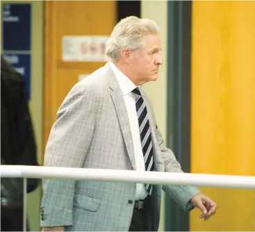  ?? PHOTO MARTIN ALARIE ?? Tony Accurso, jeudi, au palais de justice de Montréal alors qu’il venait d’écoper de 4 ans de prison ferme pour avoir participé au trucage de contrats publics à Laval.