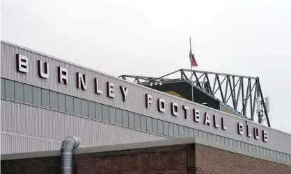  ?? Photograph: Dave Howarth/PA ?? Burnley’s players and officials were appalled by the banner flown over the Etihad Stadium.