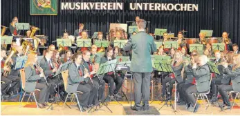  ?? FOTO: PRIVAT ?? Der Musikverei­n Unterkoche­n tritt an mit dem Motto „zu jedem Anlass die passende Musik auf hohem Niveau, bei der die Freude am gemeinsame­n Musizieren zu spüren ist“.