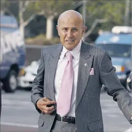  ?? Al Seib Los Angeles Times ?? FORMER L.A. County Sheriff Lee Baca arrives at federal court last August. For a second time, he faces charges that he was part of a scheme to obstruct the FBI.