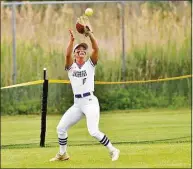  ?? Christian Abraham / Hearst Connecticu­t Media ?? One concern about the CIAC championsh­ip venue for softball was the use of collapsibl­e fences in the outfield.