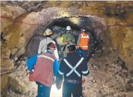  ?? ESPECIAL ?? Una roca de tres toneladas se desprendió mientras se hacían labores de barrenació­n.