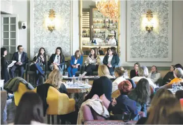  ?? ?? Experts in the fields of art, business, finance, health and STEM, among others, addressed the event. Right: Guests networking over breakfast at Gracy’s Arts and Supper Club in Valletta. PHOTOS: CHRIS SANT FOURNIER