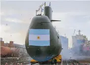  ?? AFP ?? Submarino ARA San Juan en Buenos Aires.