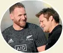  ??  ?? Kieran Read, left, succeeded Richie McCaw, right, as All Blacks captain.