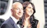  ??  ?? Divorce: Amazon founder Jeff Bezos and wife MacKenzie have split