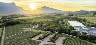  ?? /Supplied ?? Historical charm: An aerial view of the La Motte estate in Franschhoe­k. It is one of the great wine destinatio­ns of the Cape, with a thoughtful­ly managed visitor experience.