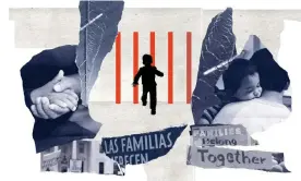  ??  ?? ‘When we talk about family separation, we are not just talking about DNA families.’ Illustrati­on: Franziska Barczyk/The Guardian