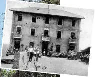  ??  ?? Ieri e oggi
A sinistra, Silvia Piovano insieme al marito Lachen Aouassou davanti alla villa liberty sulla BobbioVarz­i; sopra, foto d’epoca del resort nell’età dell’oro del Penice