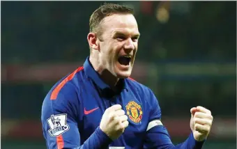  ??  ?? Rooney celebrates netting the winner for United