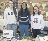  ?? ?? Collyer’s students with their stall at the April Sussex Green Hub