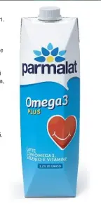  ??  ?? Latte Parmalat Omega3 Plus: fai un gesto semplice
per stare bene.