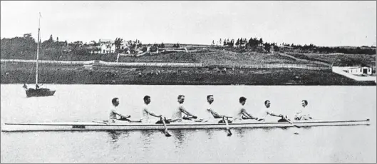  ?? SUBMITTED PHOTO ?? The Bob Sexton built Bouncer Boat used at the 1893 Regatta sailing races is shown in the top left corner of this photo.