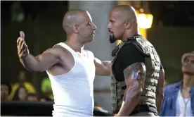  ?? Universal Pictures/Allstar ?? ‘Sounds like him to say that’ … Vin Diesel and the Rock. Photograph: Jaimie Trueblood/